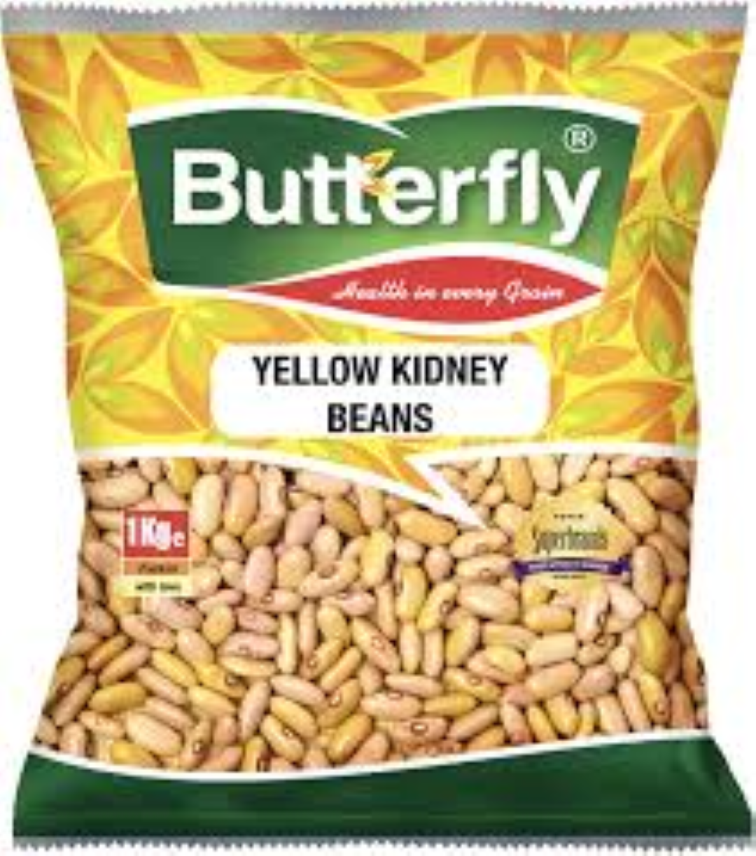 BUTTERFLY YELLOW KIDNEY BEANS 1KG